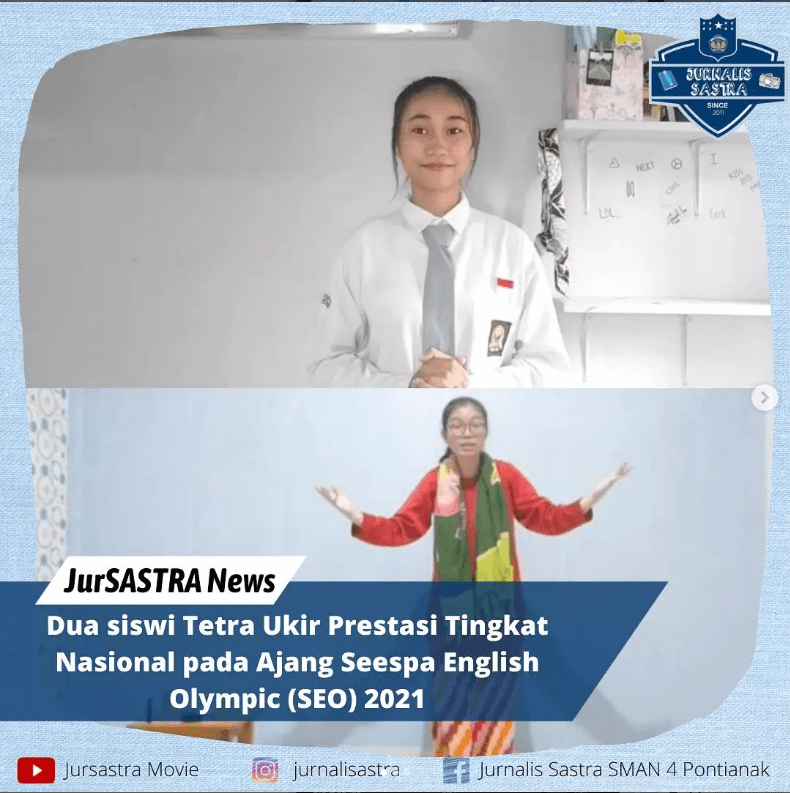 You are currently viewing Dua siswi Tetra Ukir Prestasi Tingkat Nasional pada Ajang Seespa English Olympic (SEO)