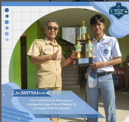 Read more about the article Tim Futsal Tetra Raih Juara 1 Kompetisi Liga Futsal Pelajar XI Kategori SMA Bimasakti