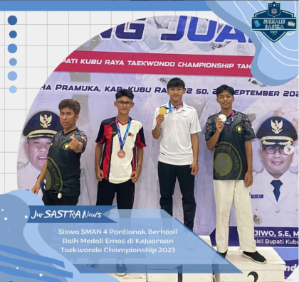 Read more about the article Siswa SMAN 4 Pontianak Berhasil Raih Medali Emas di Kejuaraan Taekwondo Championship 2023